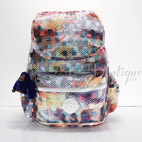 NWT New Kipling BP4391 Ezra Travel Bag Backpack Polyester Radiant Zoom Multi 129 - Picture 1 of 11